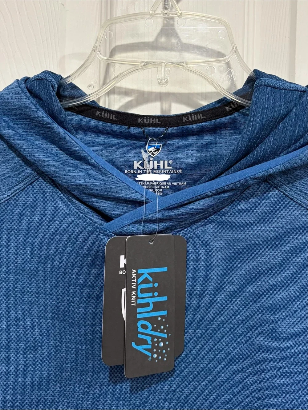 Kuhl Men's XL Engineered Hoodie Performance T-Shirt Blue NWT UPF 20